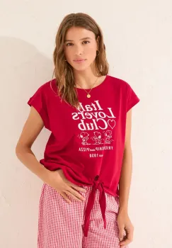 women'secret tricou din bumbac culoarea rosu, 3279712 imagine