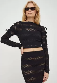 Won Hundred bluza femei, culoarea negru, neted imagine