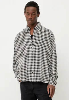 Won Hundred camasa barbati, culoarea negru, cu guler button-down, relaxed, 3550-14274 imagine