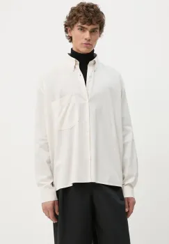 Won Hundred camasa din bumbac barbati, culoarea bej, cu guler button-down, relaxed, 3118-14235 imagine