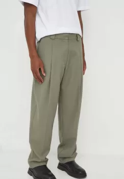 Won Hundred pantaloni barbati, culoarea verde, drept imagine