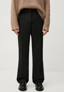 Won Hundred pantaloni din lana culoarea negru, drept, 3216-14221 imagine