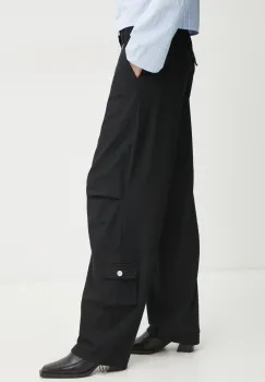 Won Hundred pantaloni femei, culoarea negru, drept, high waist, 3358-14266 imagine