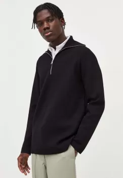 Won Hundred pulover barbati, culoarea negru, light, cu turtleneck imagine