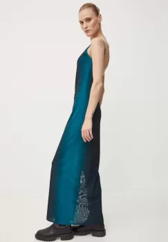 Won Hundred rochie culoarea turcoaz, maxi, drept, 3056-13034 imagine