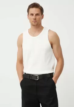 Won Hundred tricou din bumbac barbati, culoarea bej, 1805-12025 imagine