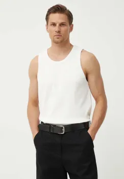 Won Hundred tricou din bumbac barbati, culoarea bej, 1805-12025 imagine