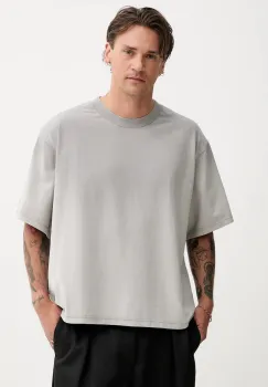 Won Hundred tricou din bumbac culoarea gri, uni, 3690-12071 imagine
