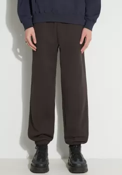 Wood Wood pantaloni de trening din bumbac Cal Joggers culoarea maro, uni, 10275000.2424 imagine