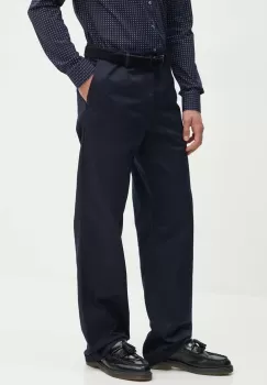 Wood Wood pantaloni Silas Classic barbati, culoarea albastru marin, drept, 10001601.5252 imagine