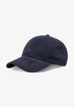 Wood Wood sapca de baseball din catifea Low profile corduroy cap culoarea albastru marin, uni 12130810.9016-WARMBEIGE imagine