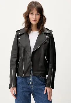 Young Poets Society geaca biker de piele imagine