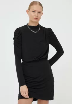 Young Poets Society rochie Katalina culoarea negru, mini, mulata imagine