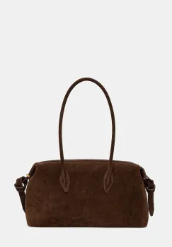 Yuzefi geanta de mana din piele intoarsa BRIOCHE DUFFLE culoarea maro, YUZPF25-HB-BD-S004 imagine