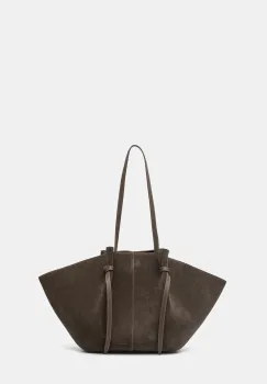 Yuzefi geanta de mana din piele intoarsa culoarea maro, YUZRS25-HB-LM-S018 imagine