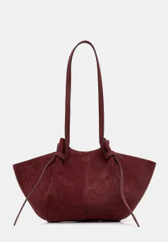 Yuzefi geanta de mana din piele intoarsa MOCHI culoarea bordo, YUZCO-HB-MO-S024 imagine