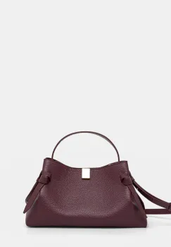 Yuzefi geanta de piele GYOZA culoarea bordo, YUZRS25-HB-GZ-L049 imagine