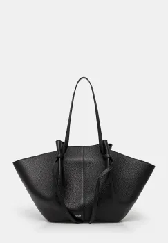 Yuzefi geanta de piele LARGE MOCHI culoarea negru, YUZCO-HB-LM-L034 imagine