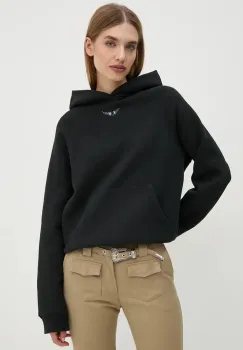 ZADIG&VOLTAIRE bluza femei, culoarea negru, cu gluga, neted, JWSS00600 imagine