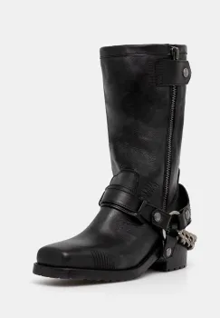 ZADIG&VOLTAIRE cizme de piele Igata Boots femei, culoarea negru, cu toc drept, SWCT00865 imagine