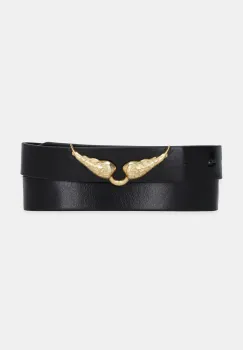 ZADIG&VOLTAIRE curea de piele culoarea negru, LWBT01343 imagine