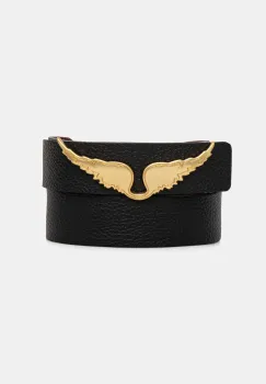 ZADIG&VOLTAIRE curea de piele femei, culoarea negru, LWBT01317 imagine