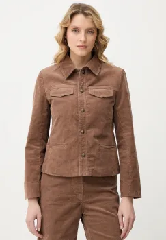 ZADIG&VOLTAIRE geaca din velur culoarea maro, de tranzitie, WWOW01703 imagine