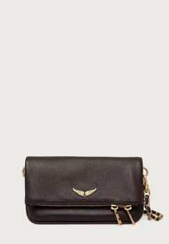 Zadig&Voltaire  geanta crossbody pentru femei din piele ROCK NANO GRAINED LEATHER imagine