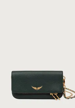 Zadig&Voltaire  geanta crossbody pentru femei din piele ROCK NANO GRAINED LEATHER imagine