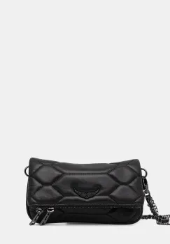 ZADIG&VOLTAIRE geanta de piele culoarea negru, LWBA03974 imagine