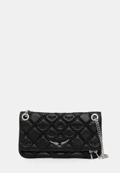 ZADIG&VOLTAIRE geanta de piele ROCK II QUILTED MONOGRAM imagine