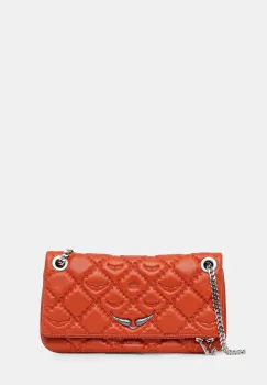 ZADIG&VOLTAIRE geanta de piele ROCK II QUILTED MONOGRAM imagine