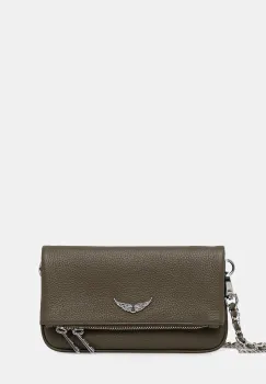 ZADIG&VOLTAIRE geanta de piele ROCK NANO GRAINED LEATHER imagine