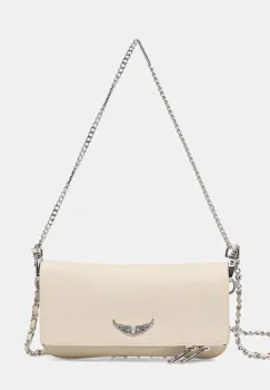 ZADIG&VOLTAIRE geanta de piele ROCK NANO GRAINED LEATHER imagine