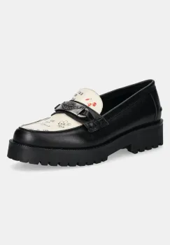ZADIG&VOLTAIRE mocasini de piele Joecassin femei, culoarea negru, cu platforma, SWCT01981 imagine
