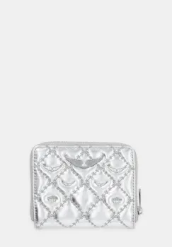 ZADIG&VOLTAIRE portofel de piele culoarea argintiu, LWSG03721 imagine