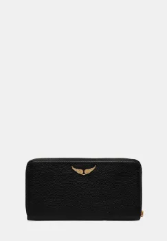 ZADIG&VOLTAIRE portofel de piele culoarea negru, LWSG03667 imagine