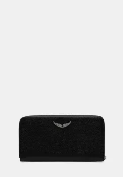 ZADIG&VOLTAIRE portofel de piele culoarea negru, LWSG03667 imagine