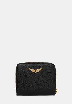 ZADIG&VOLTAIRE portofel de piele femei, culoarea negru, LWSG00004 imagine