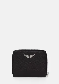 ZADIG&VOLTAIRE portofel de piele femei, culoarea negru, LWSG00004 imagine