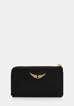 ZADIG&VOLTAIRE portofel de piele femei, culoarea verde, LWSG00011 imagine