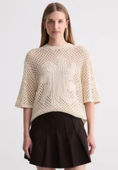 Zadig&Voltaire pulover cu maneca scurta pentru femei cu in imagine