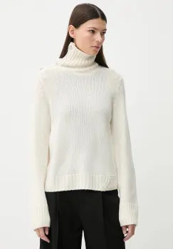 ZADIG&VOLTAIRE pulover de casmir culoarea bej, cu guler, KWSW02923 imagine