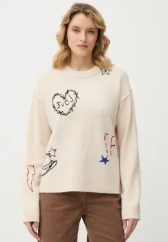 ZADIG&VOLTAIRE pulover de casmir culoarea bej, KWSW02810 imagine