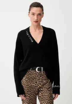 ZADIG&VOLTAIRE pulover de casmir culoarea negru, KWSW02913 imagine