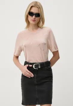 ZADIG&VOLTAIRE pulover de casmir culoarea roz, light, KWSW01674 imagine