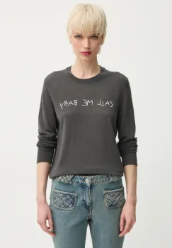 ZADIG&VOLTAIRE pulover de casmir femei, culoarea gri, light, KWSW02705 imagine