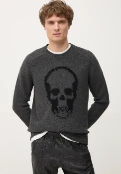 ZADIG&VOLTAIRE pulover de lana barbati, culoarea gri, KMSW01718 imagine