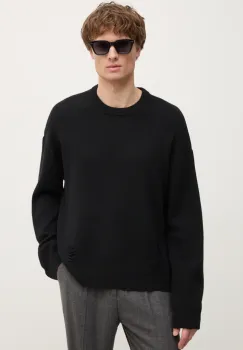 ZADIG&VOLTAIRE pulover de lana barbati, culoarea negru, calduros, KMSW00711 imagine