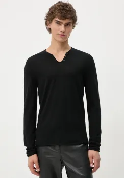 ZADIG&VOLTAIRE pulover de lana barbati, culoarea negru, light, KMSW00683 imagine